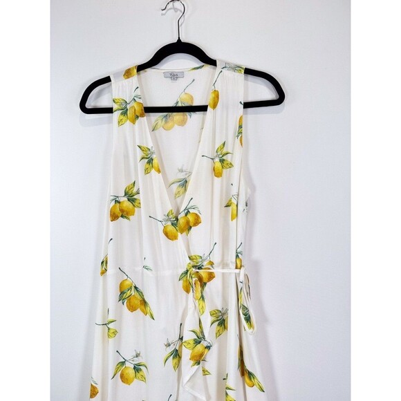 Rails Womens Dress White Lemon Madison Wrap V Neck Tank Sleeveless A Line Small - Picture 5 of 13